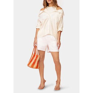 MONROW Organic Cotton Poplin Tank Shirt Button Down Garmentory M NWT $198